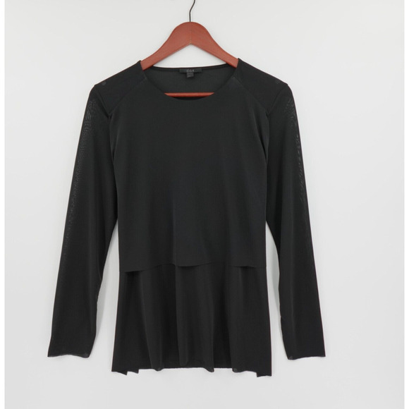 COS Top Womens 10 Black Tiered Tunic Minimalist Corporate Goth Career - Picture 6 of 16